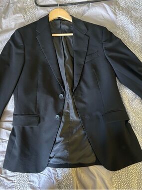 Zara Black Men's Two-Button Suit Blazer